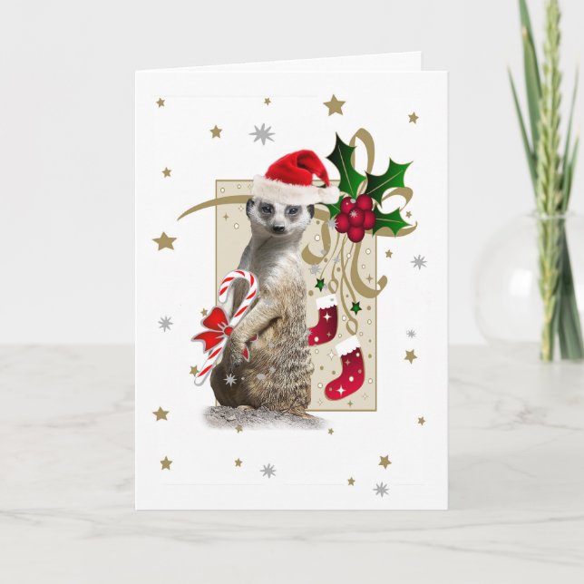 Meerkat Santa CARD (Front)
