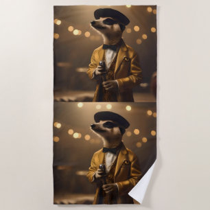 Meerkat Sinatra,  Beach Towel