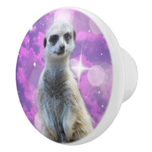 Meerkat Sparkle Ceramic Draw Knob
