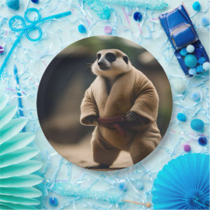 Meerkat Sumo Wrestler, Paper Plate
