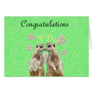 Meerkat Takes Wedding Vows, Note Wedding Card