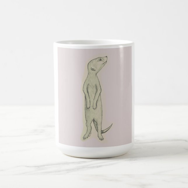 Meerkat, tasse de café, thé, latte, maison, cuisin (Centre)