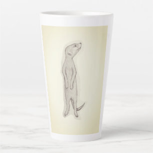Meerkat, tasse de café, thé, latte, maison, cuisin