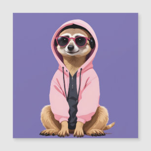 Meerkat Wearing Hoodie Funny Cool Animal Character