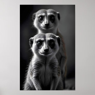 Meerkat Wildlife Majestic Nature Life Wallpaper Poster
