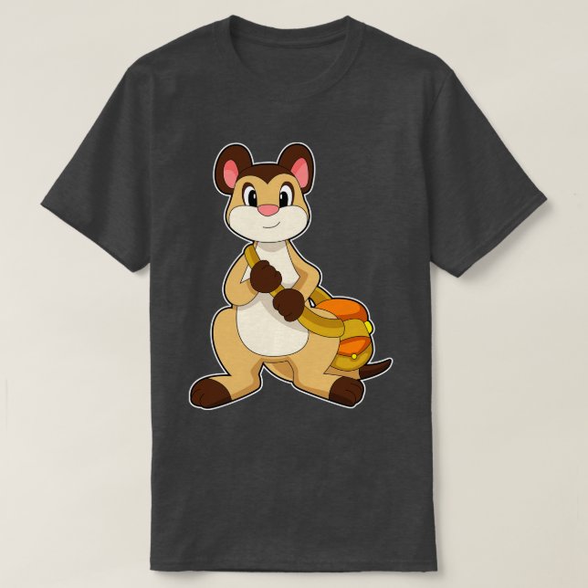Meerkat with Bag T-Shirt (Design Front)