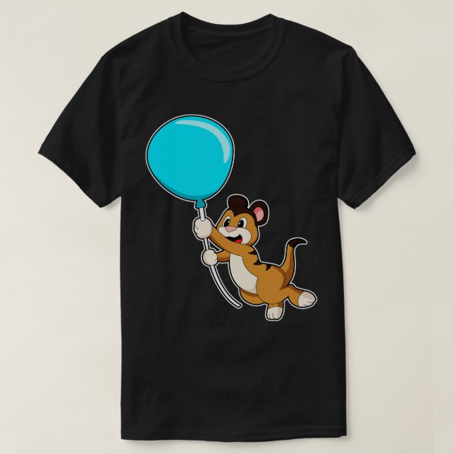 Meerkat with Balloon 2 T-Shirt (Design Front)