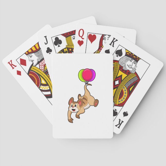 Meerkat with Balloon Playing Cards (Back)