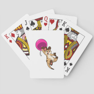 Meerkat with Balloon Playing Cards