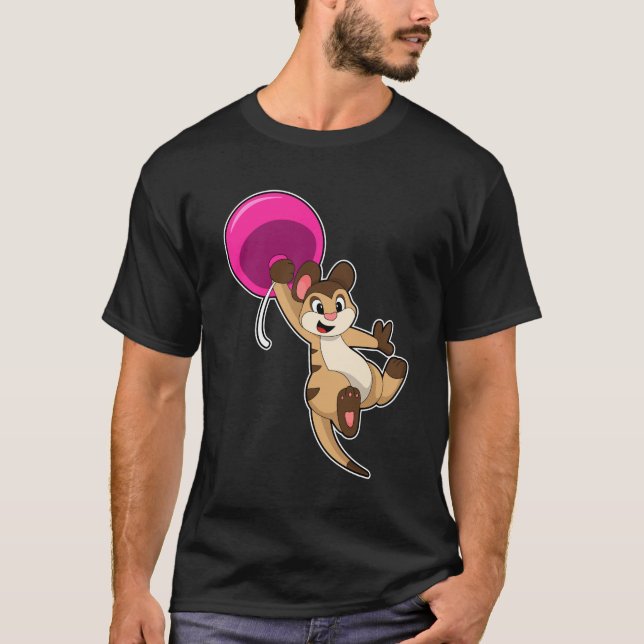 Meerkat with Balloon T-Shirt (Front)