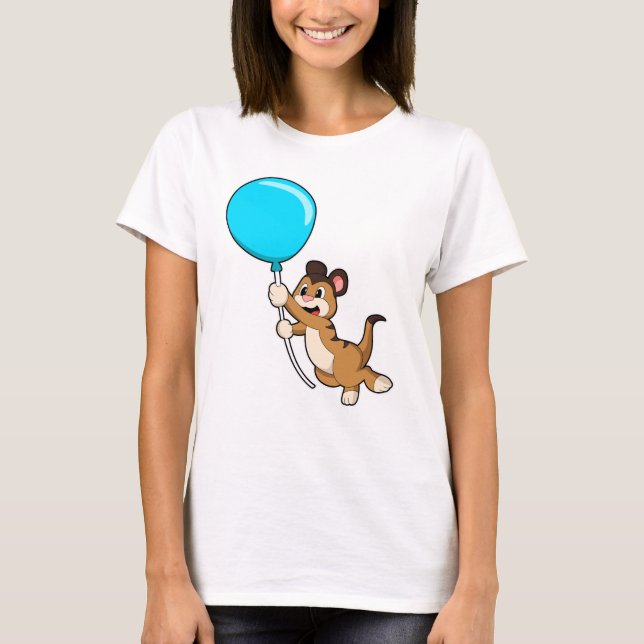 Meerkat with Balloon T-Shirt (Front)