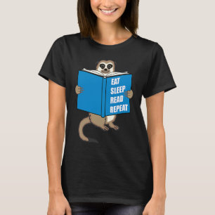 Meerkat with Book Books Reading Hobby T-Shirt
