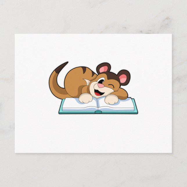 Meerkat with Book Postcard (Front)