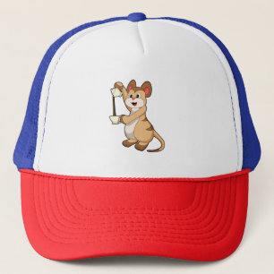 Meerkat with Coffee pot & Coffee.PNG Trucker Hat