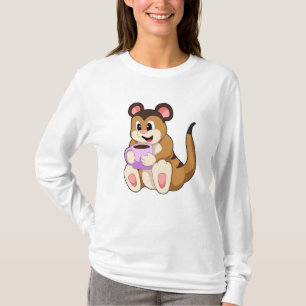 Meerkat with Cup of Coffee T-Shirt