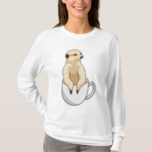 Meerkat with Cup of Coffee T-Shirt