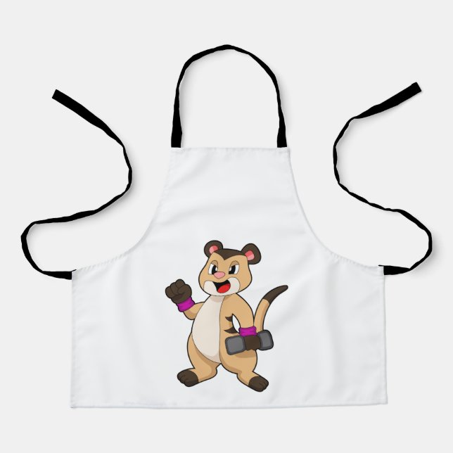 Meerkat with Dumbbell Apron (Front)