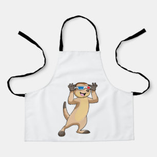 Meerkat with Glasses Apron