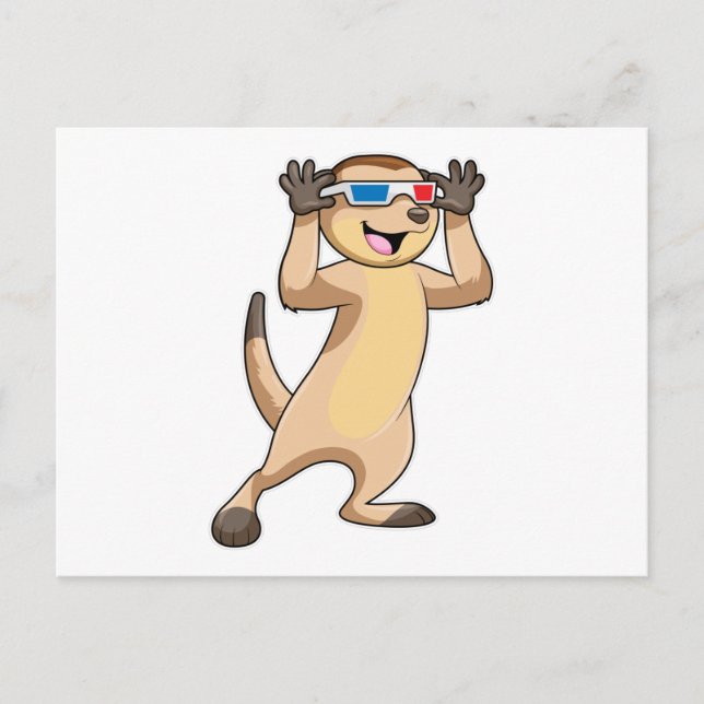 Meerkat with Glasses Postcard (Front)