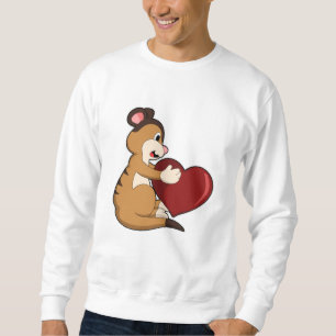 Meerkat with Heart Sweatshirt