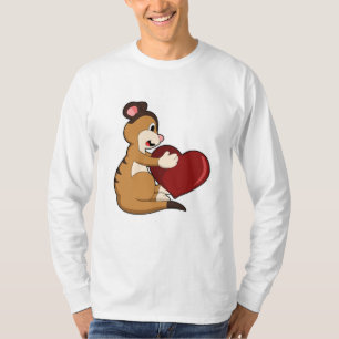 Meerkat with Heart T-Shirt