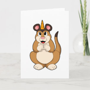 Meerkat with Horn Card