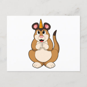 Meerkat with Horn Postcard