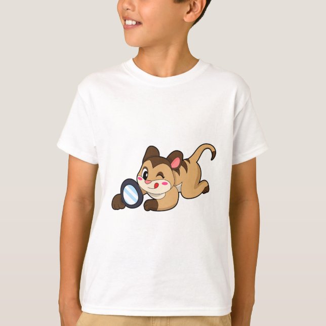 Meerkat with Magnifying glass T-Shirt (Front)