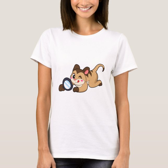 Meerkat with Magnifying glass T-Shirt (Front)