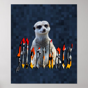 Meerkat With Meerkats Logo, Poster
