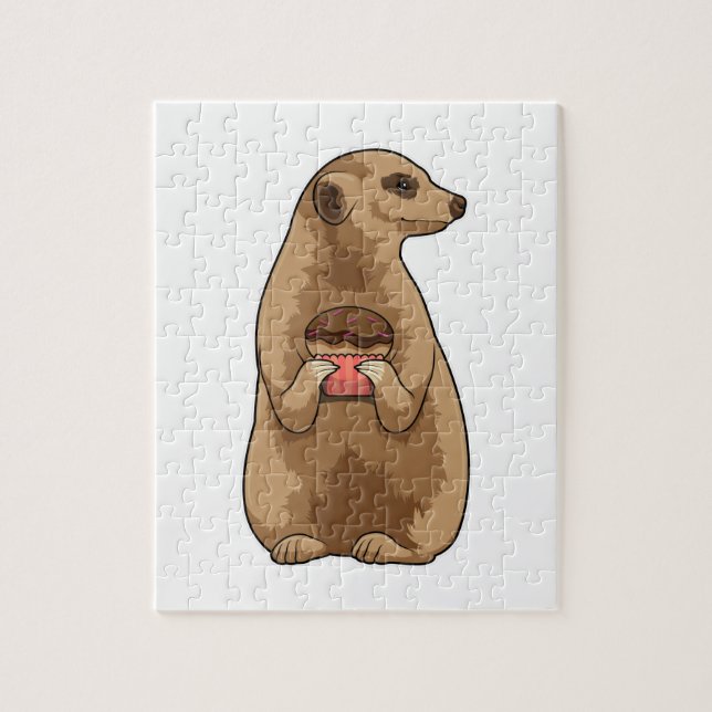 Meerkat with Muffin Jigsaw Puzzle (Vertical)