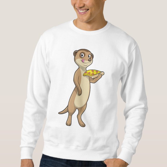 Meerkat with Pizza Sweatshirt (Front)