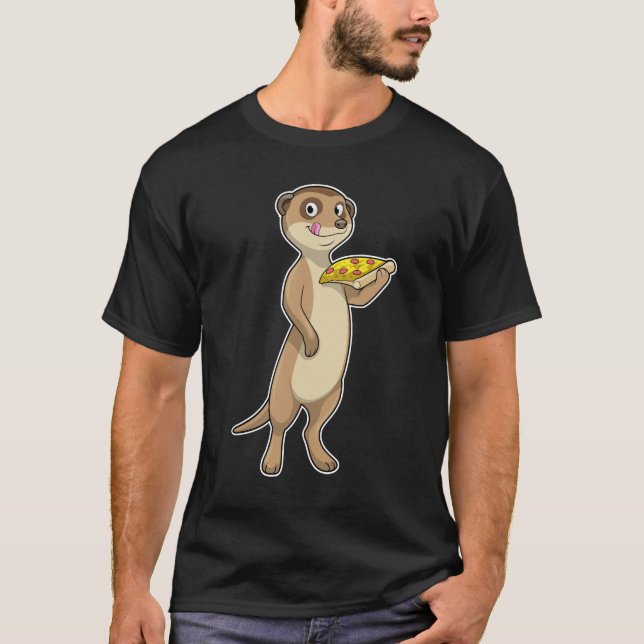 Meerkat with Pizza T-Shirt (Front)