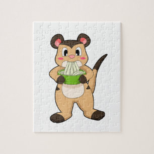 Meerkat with Ramen Jigsaw Puzzle