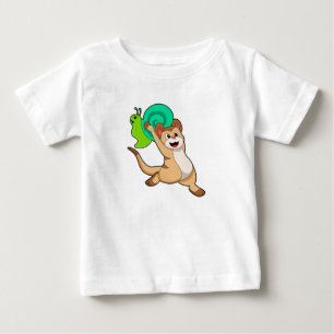 Meerkat with Snail.PNG Baby T-Shirt