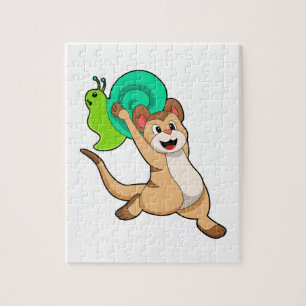 Meerkat with Snail.PNG Jigsaw Puzzle