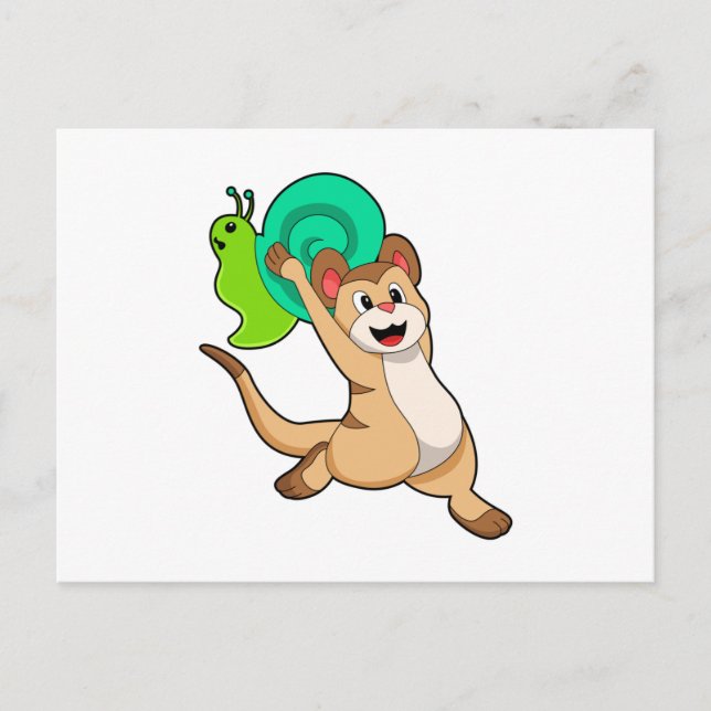 Meerkat with Snail.PNG Postcard (Front)