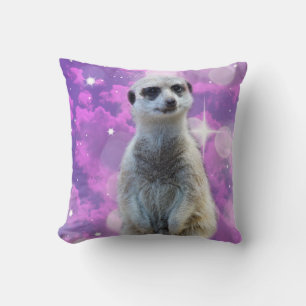 Meerkat With Sparkle, Throw Pillow