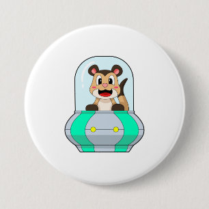 Meerkat with Submarine 3 Inch Round Button