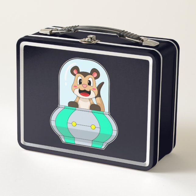 Meerkat with Submarine Metal Lunch Box (Front)