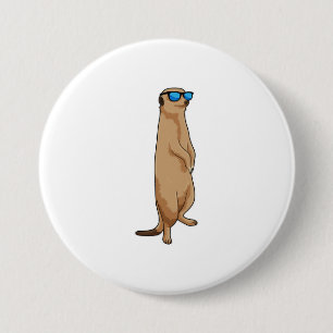 Meerkat with Sunglasses 3 Inch Round Button