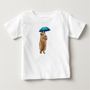 Meerkat with Umbrella Baby T-Shirt