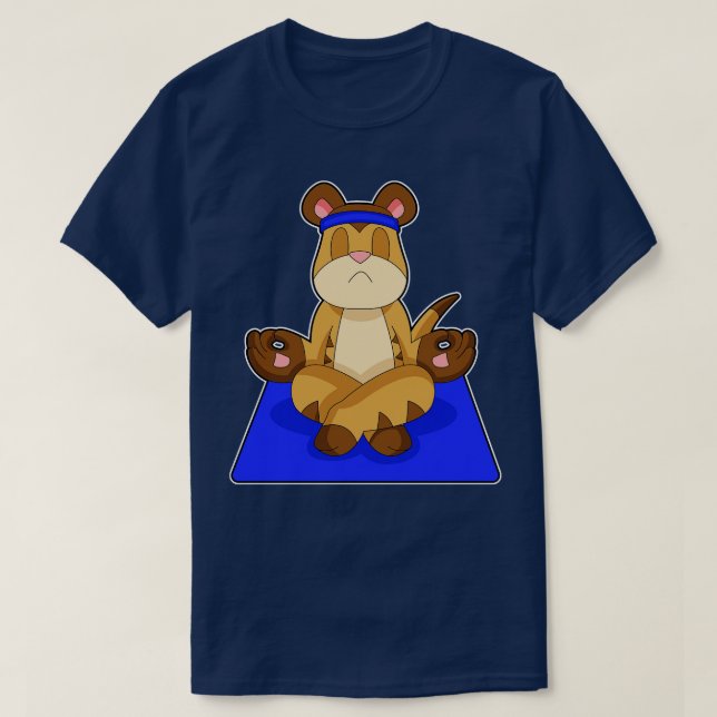 Meerkat Yoga Meditation T-Shirt (Design Front)