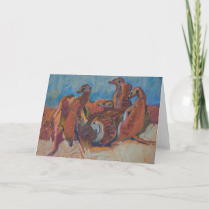 Meerkats at sunset - Art Card