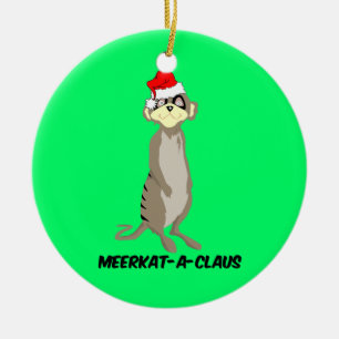 meerkats ceramic ornament