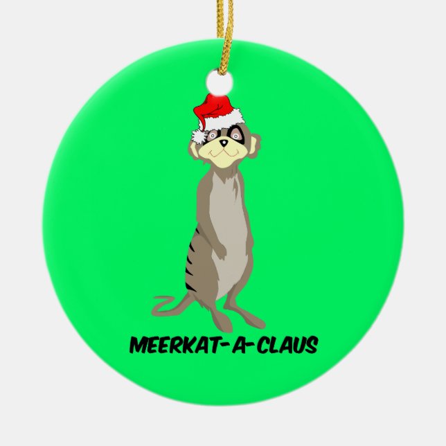 meerkats ceramic ornament (Front)