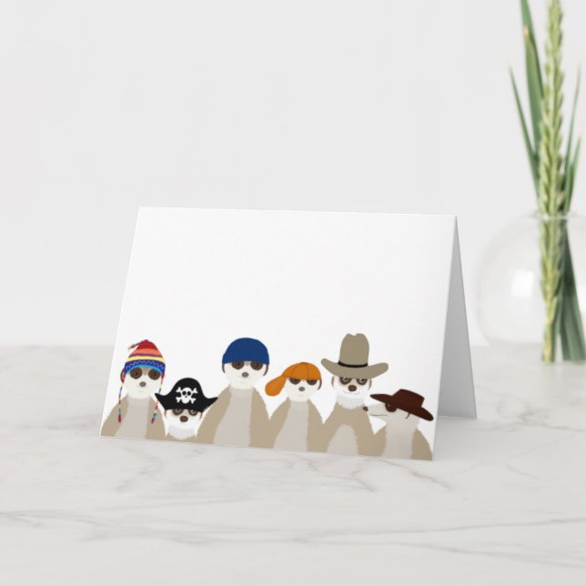 Meerkats Greeting Card (Front)