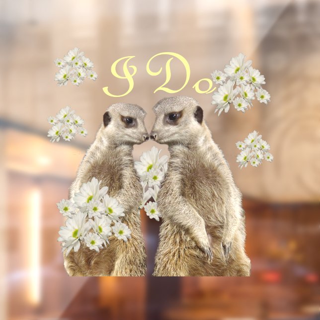 Meerkats I Do Wedding Day,   Window Cling (Sheet 2)
