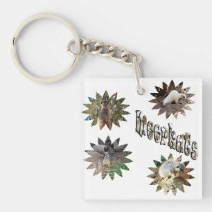 Meerkats In Star Shapes, Keychain