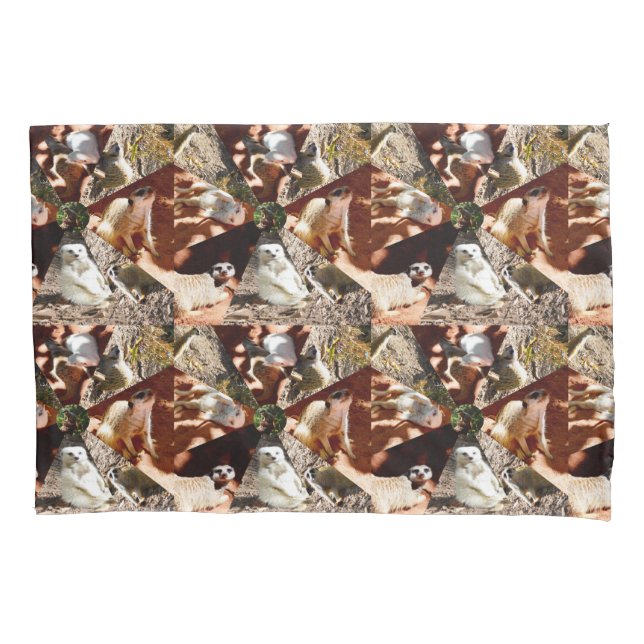 Meerkats In Triangles, Pillowcase (Front)